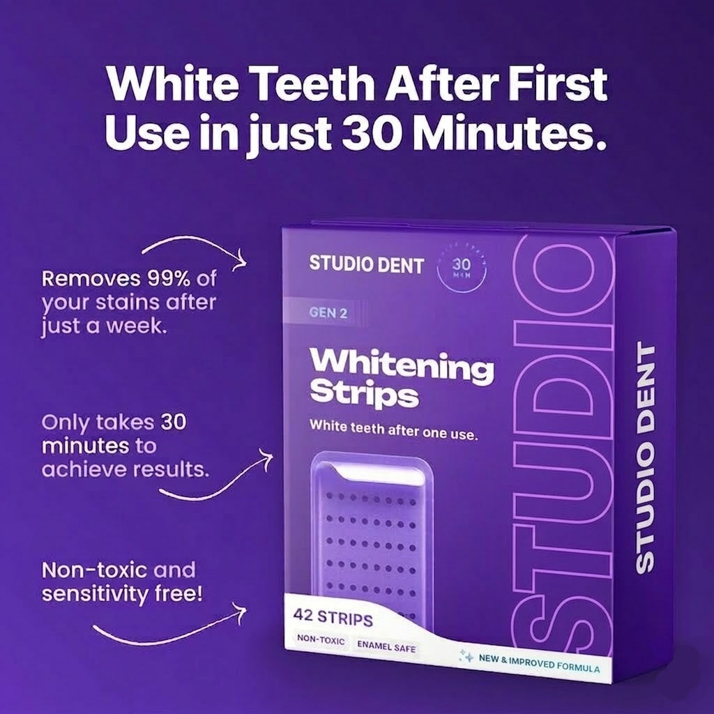 STUDIO DENT Purple Teeth Whitening Strips